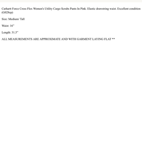 **SOLD**Carhartt Cross Flex Cargo Scrub Pants - Picture 5 of 5